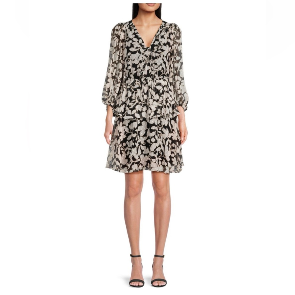 Tommy Hilfiger Floral Balloon Sleeve Mini Dress, Size 6 - NWT